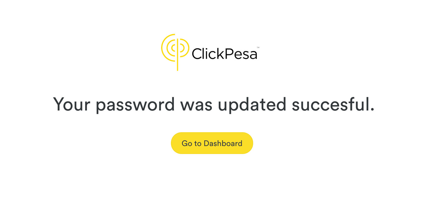message reset password successful